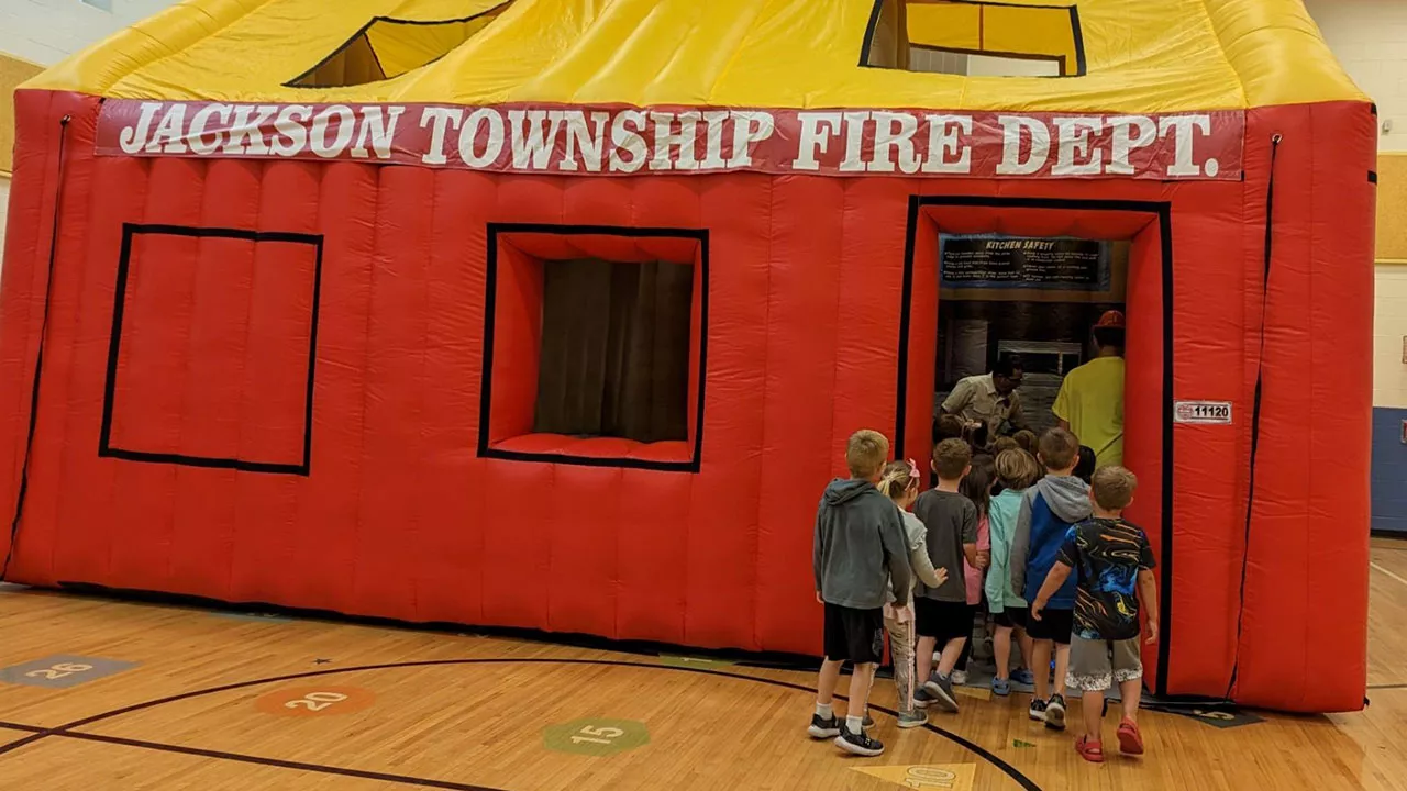 Jackson Township Fire Dept inflatable house